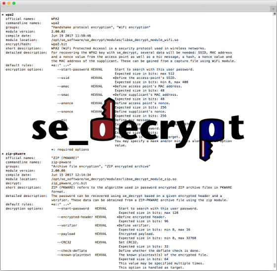 se_decrypt - SciEngines main cryptanalysis framework